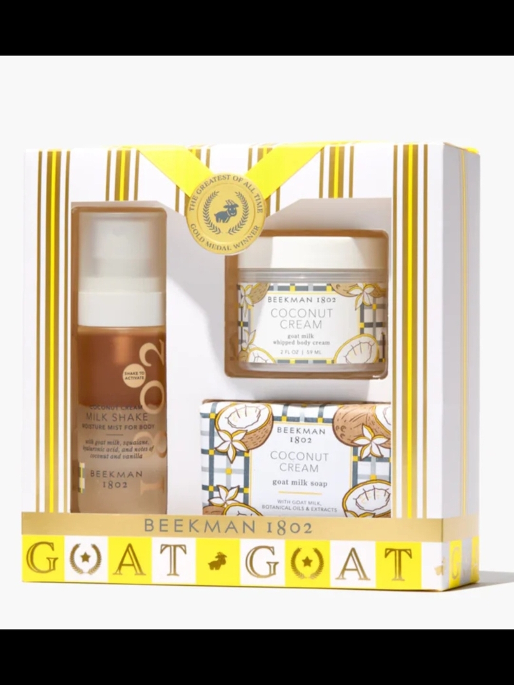 Coconut Cream Milk Shake Body Care 3 pc Set